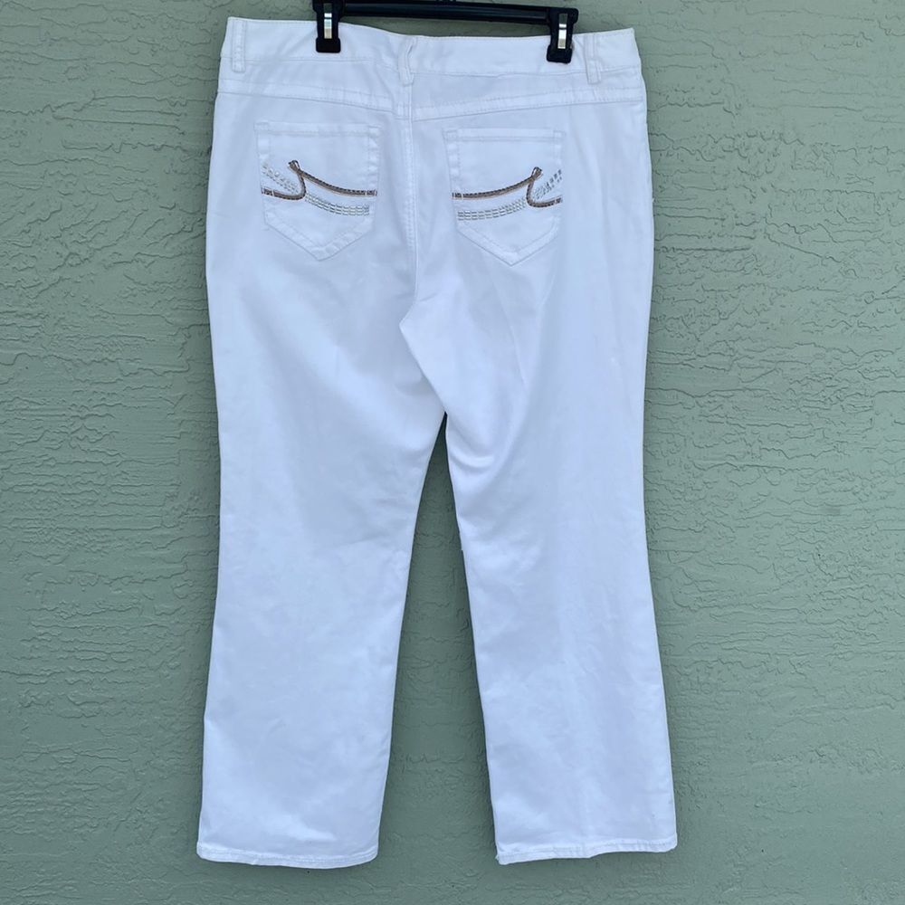 Nine West NWT Sz 16W White Santa Monica Bootcut Jeans